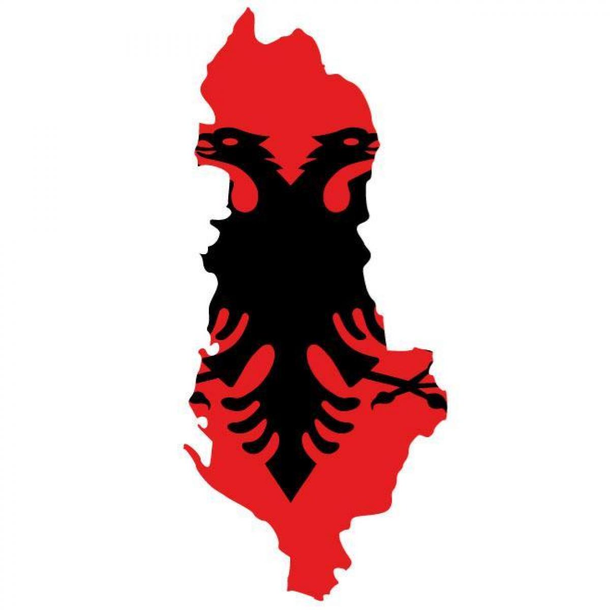 mapa de la bandera d'Albània