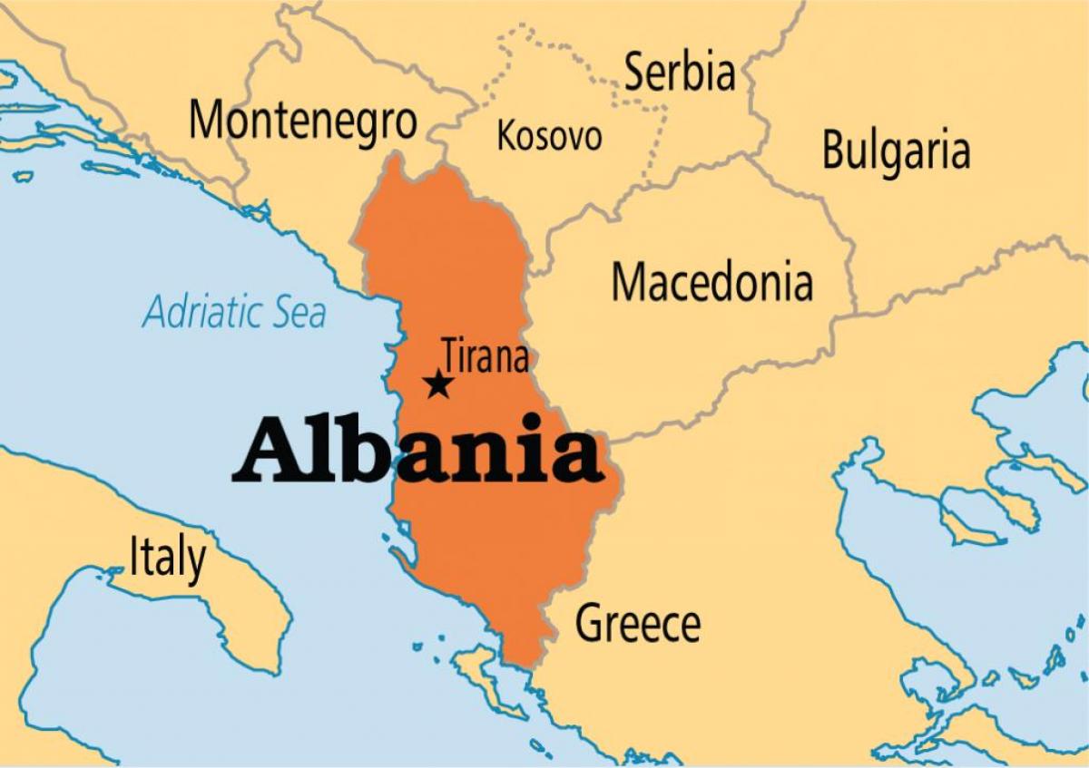 mapa mostrant Albània
