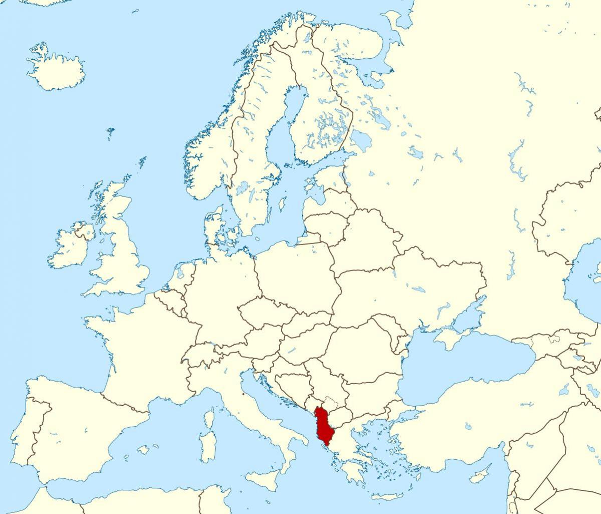 mapa d'Albània ubicació al món