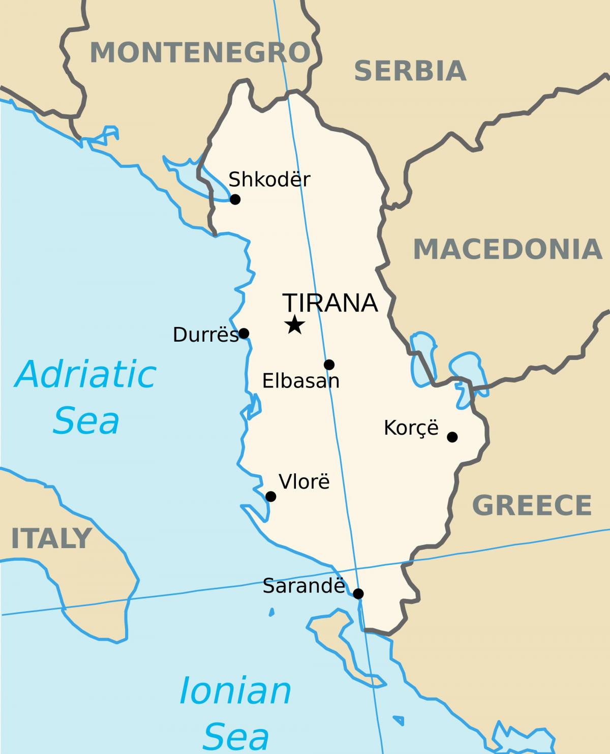 mapa saranda Albània