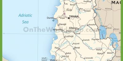 Albània carreteres mapa