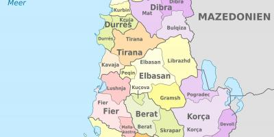 Mapa d'Albània política