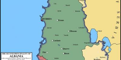 Mapa de durres Albània