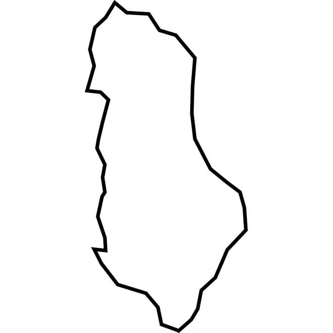 mapa d'Albània mapa de vectors