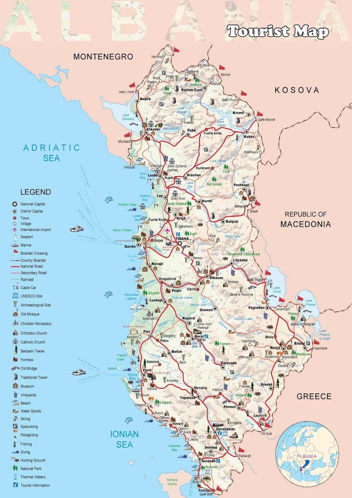 dhermi mapa Albània