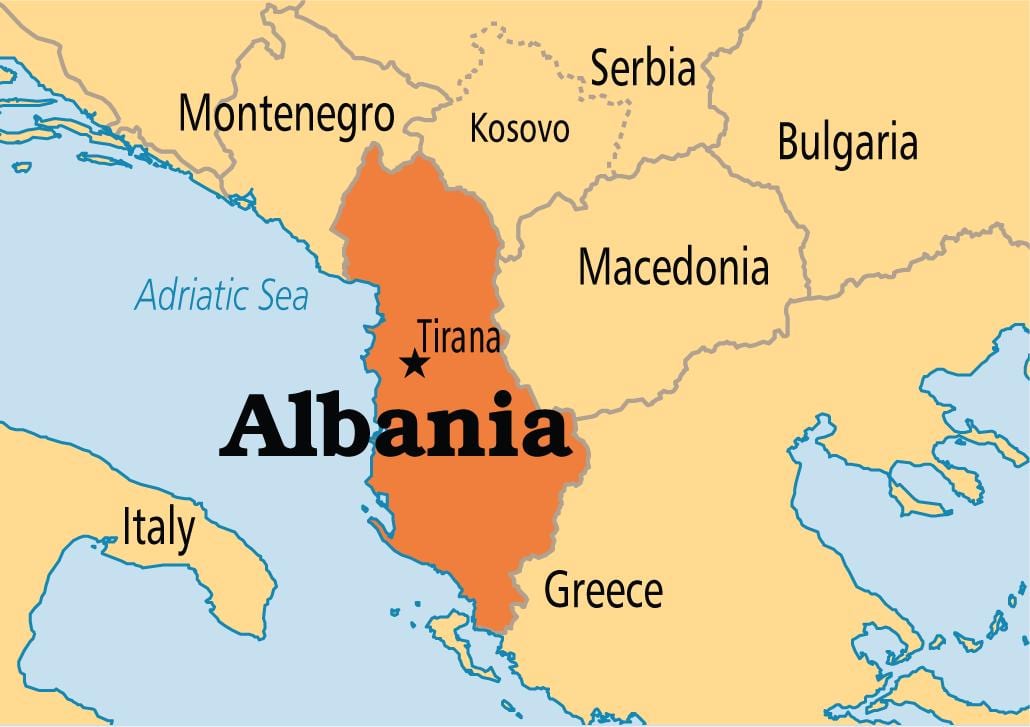 Albània país mapa