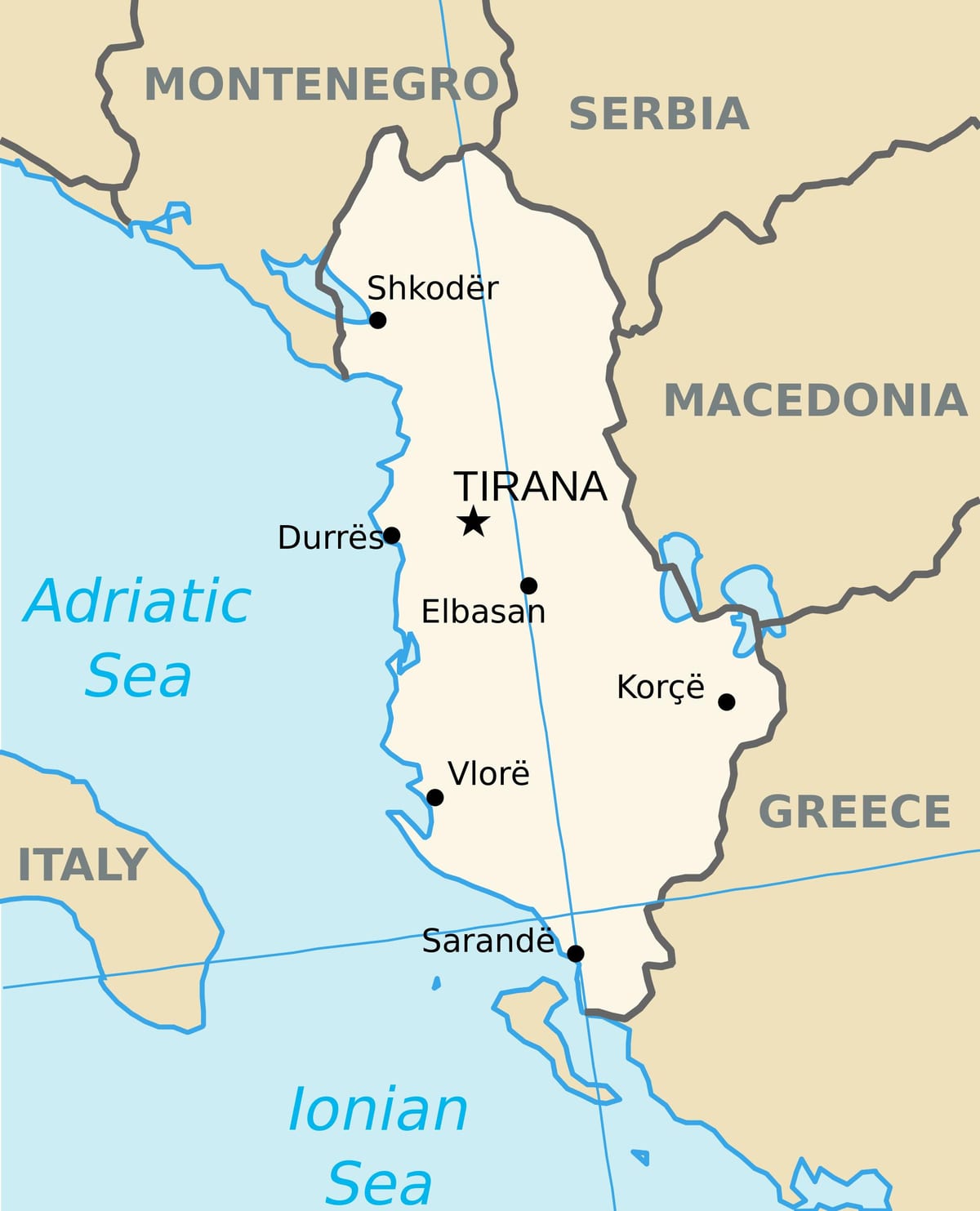 mapa saranda Albània