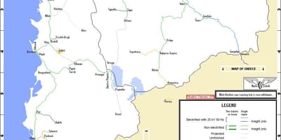 Albanès ferrocarrils mapa