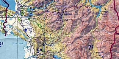 Mapa d'Albània topogràfic