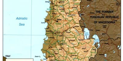 Albanès antic mapa