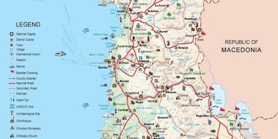 Dhermi mapa Albània